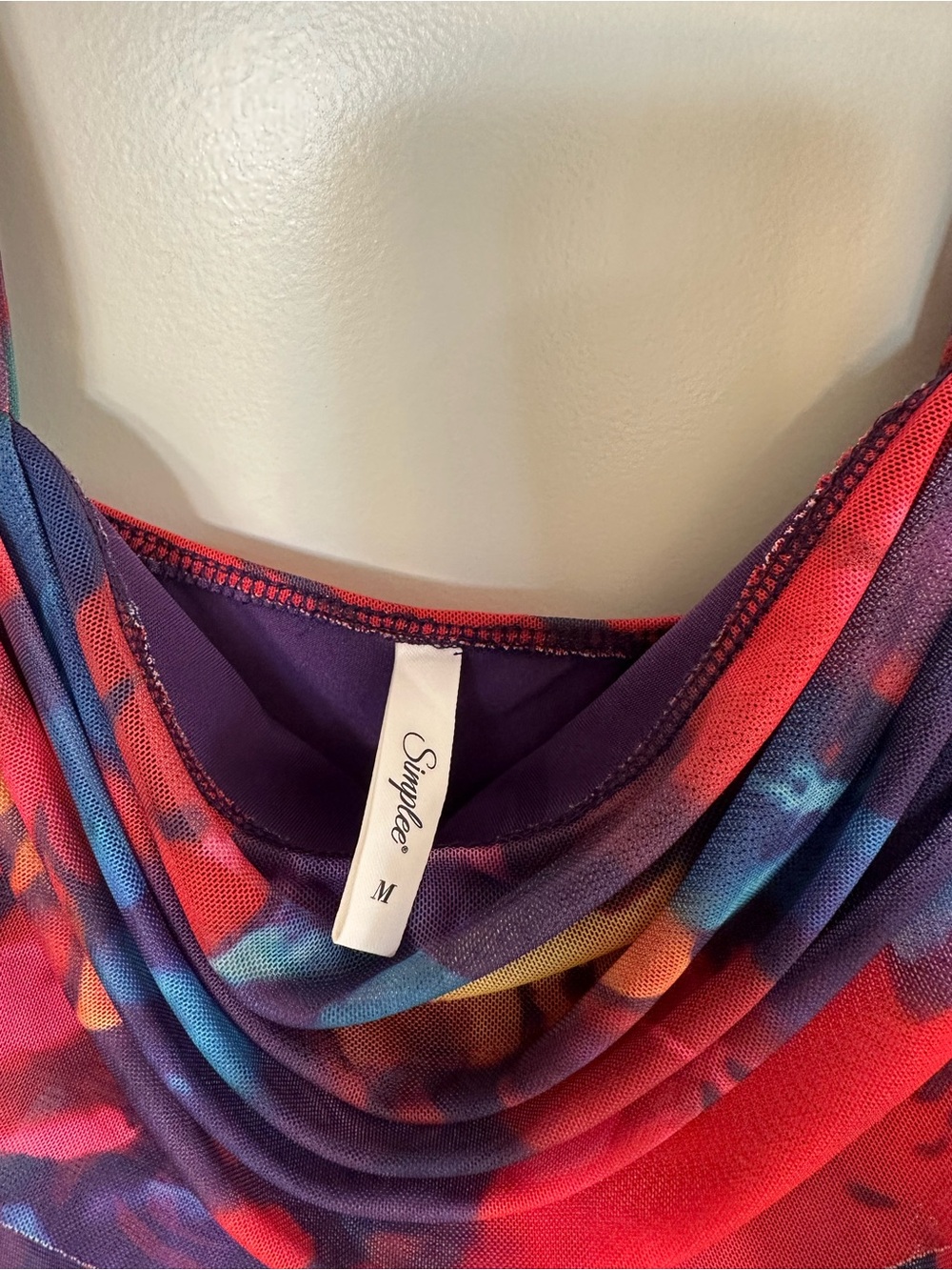 Amazon Pink Floral Mesh Maxi Dress with Blue Accents - Picture 8 of 13
